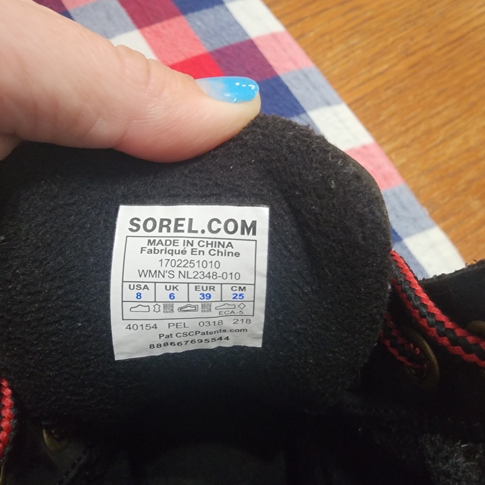 Sorel winter boot with a wedge heel